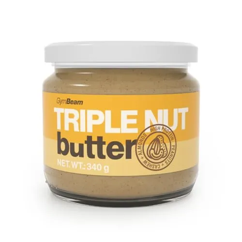 GymBeam Triple Nussmus Erdnuss Cashew Mandel 340g