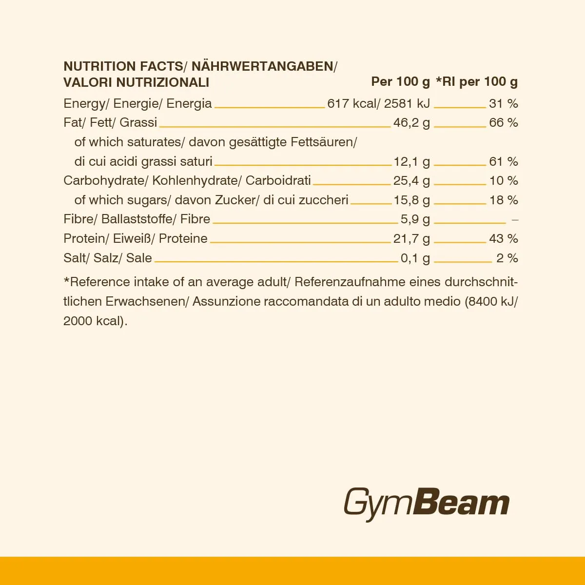 GymBeam Erdnussbutter Karamell weiße Schoko 340 g Protein