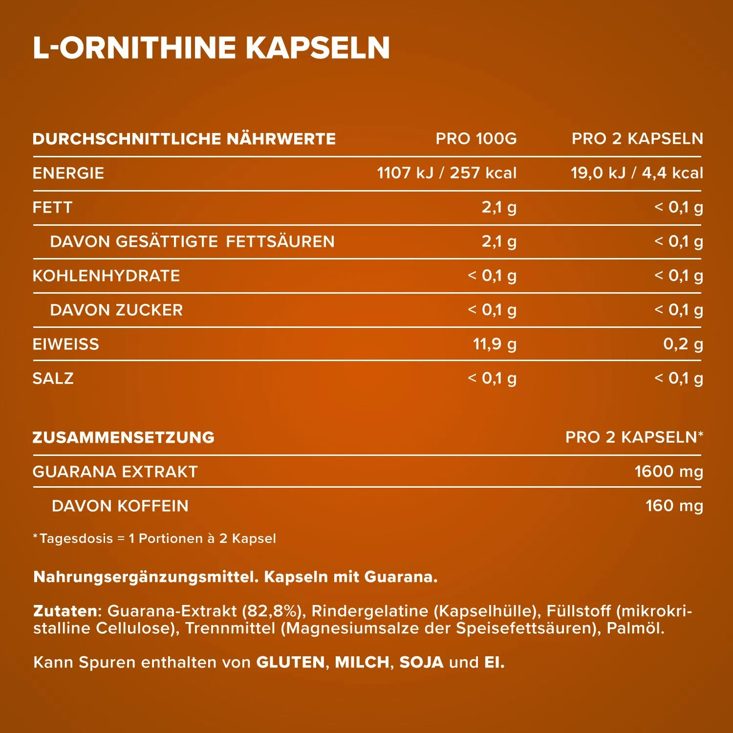IronMaxx Guarana Active Kapseln 100 Stk natürliches Koffein