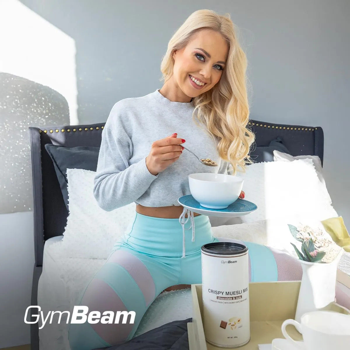 GymBeam Knusper Müsli Mix Schoko Nüsse Müsli 420 g ballaststoffreich