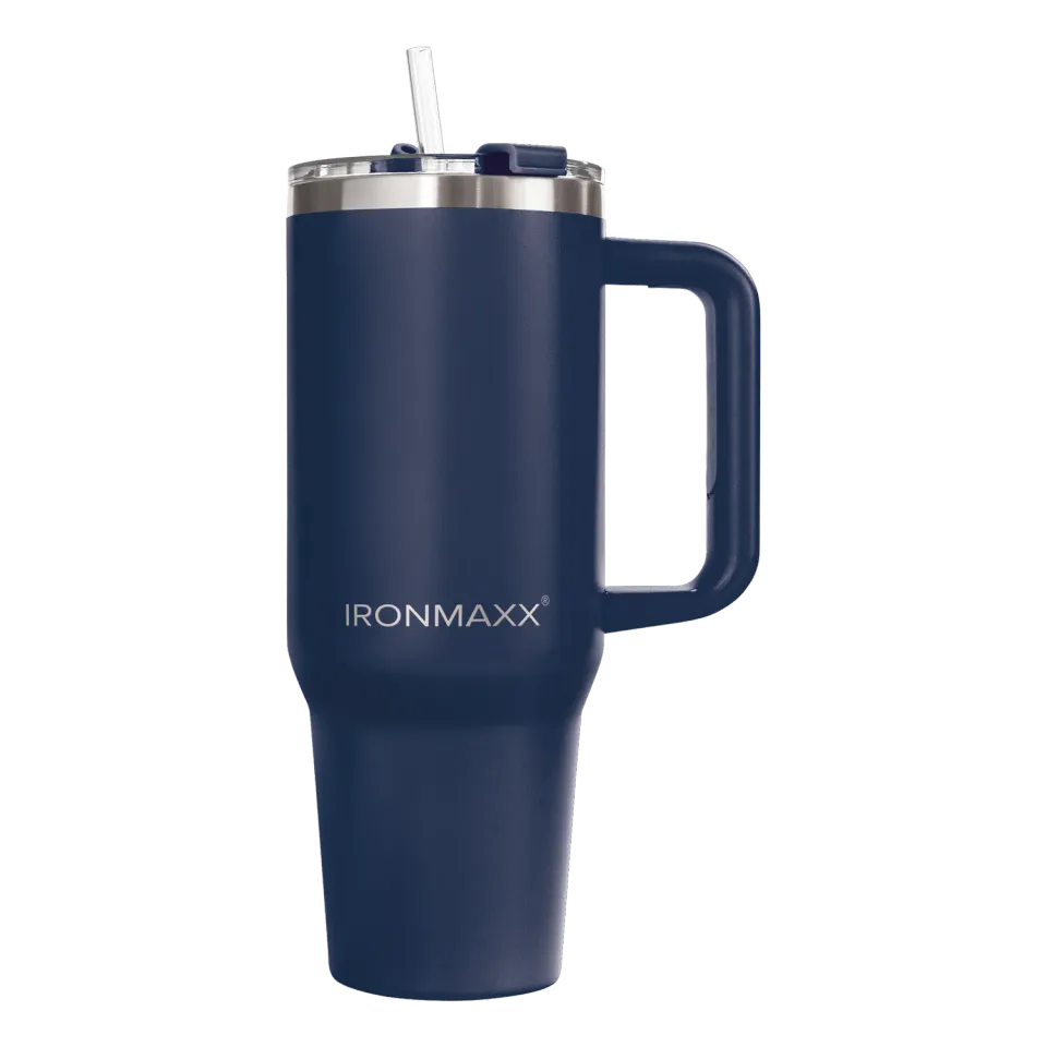 IronMaxx Cup V3.0 1200ml Becher Navy Blue isoliert