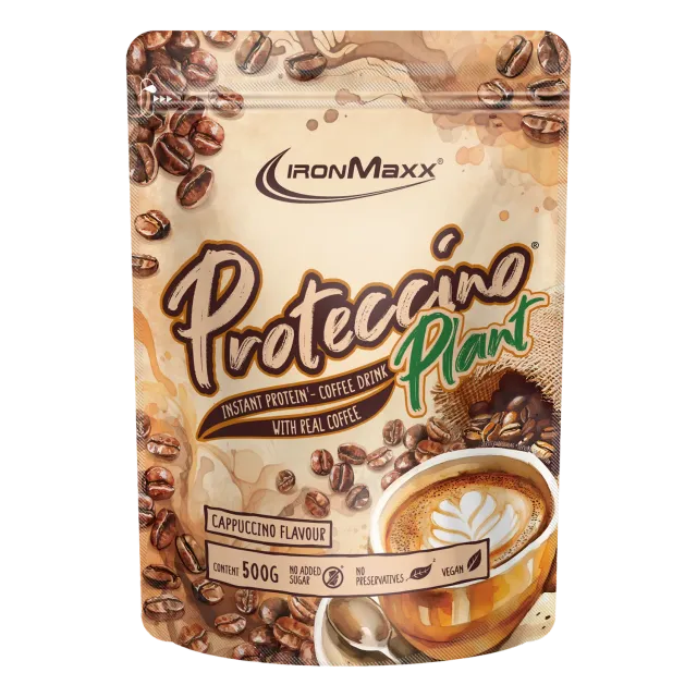IronMaxx Proteccino Plant Cappuccino Proteinpulver 500g vegan