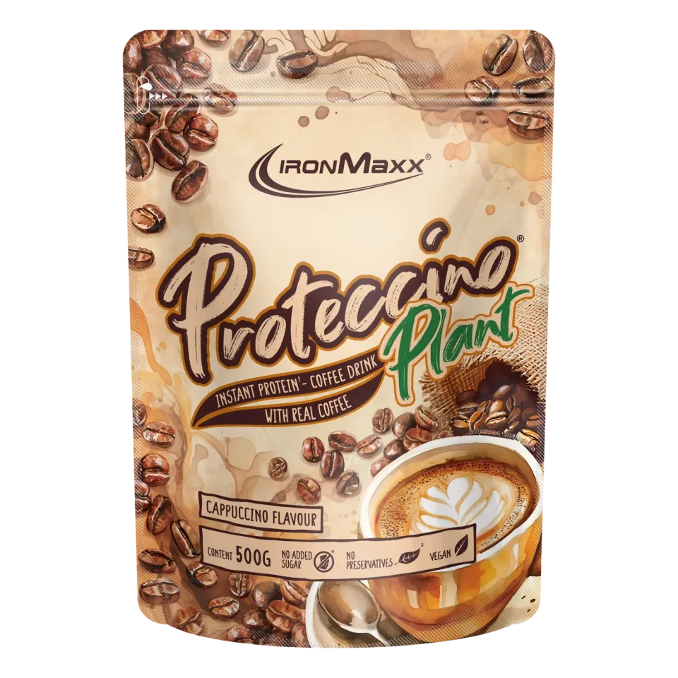 IronMaxx Proteccino Plant Cappuccino Proteinpulver 500g vegan