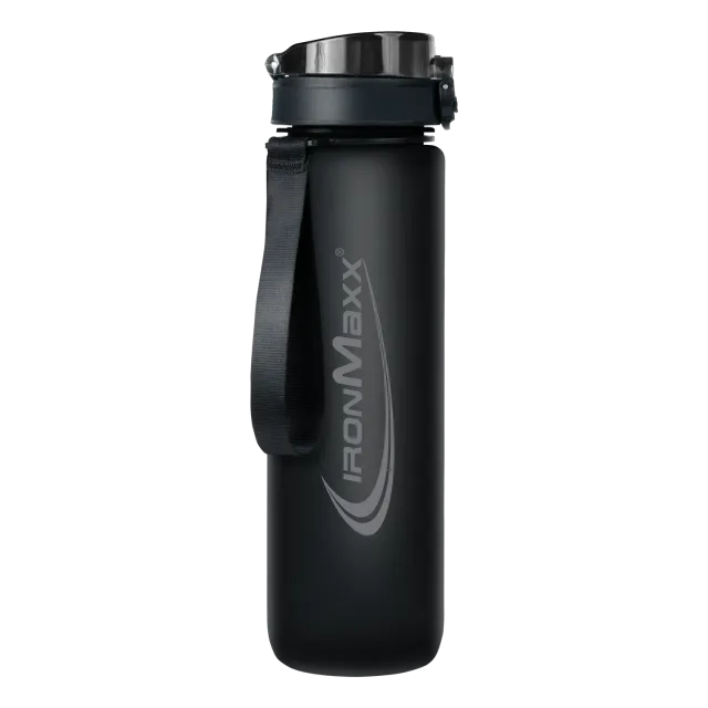 IronMaxx Sport Water Bottle Trinkflasche 1000ml Deep Black BPA-frei