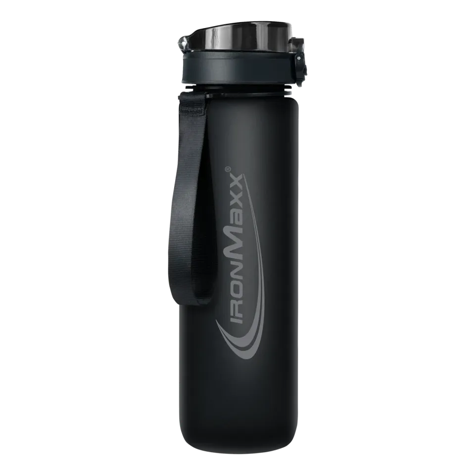 IronMaxx Sport Water Bottle Trinkflasche 1000ml Deep Black BPA-frei