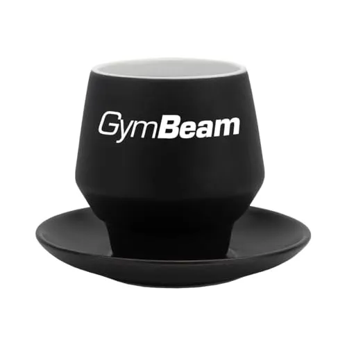 GymBeam Cappuccino Tasse Keramiktasse mit Untertasse matt