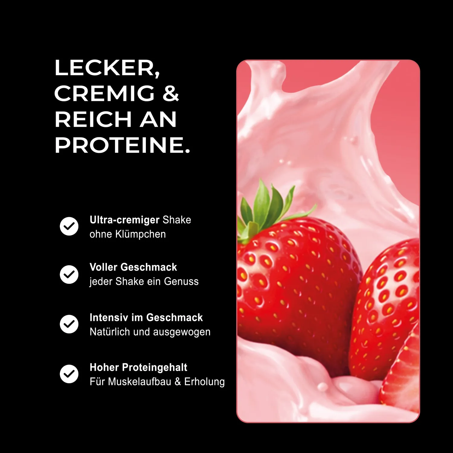 Neosupps Vision Whey Proteinpulver Strawberry 750g mit Laktase