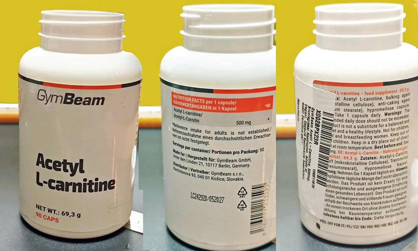 GymBeam Acetyl L-Carnitin Kapseln 90 Stk 500mg vegan