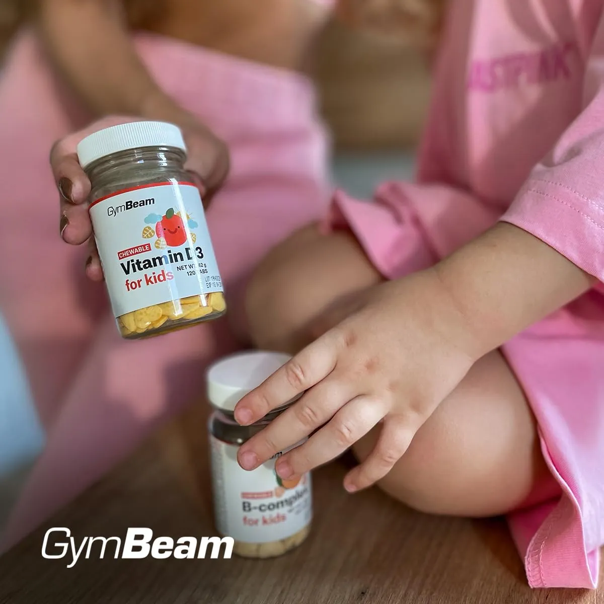 GymBeam Vitamin D3 Kinder Kautabletten 120 Tabs Orange