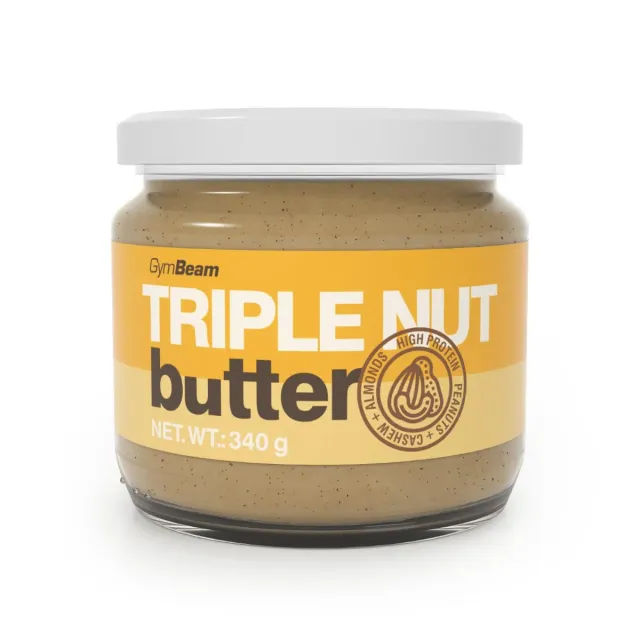 GymBeam Triple Nussmus Erdnuss Cashew Mandel 340g