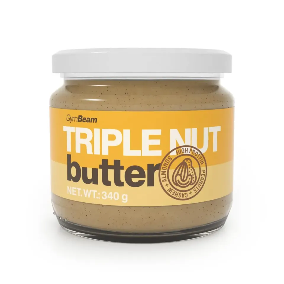 GymBeam Triple Nussmus Erdnuss Cashew Mandel 340g