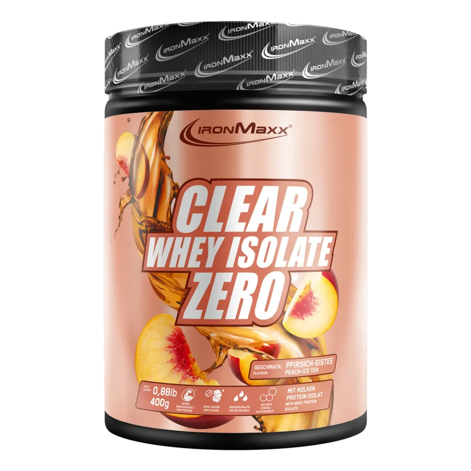 IronMaxx Clear Whey Isolate ZERO Pulver 400 g Peach Ice Tea