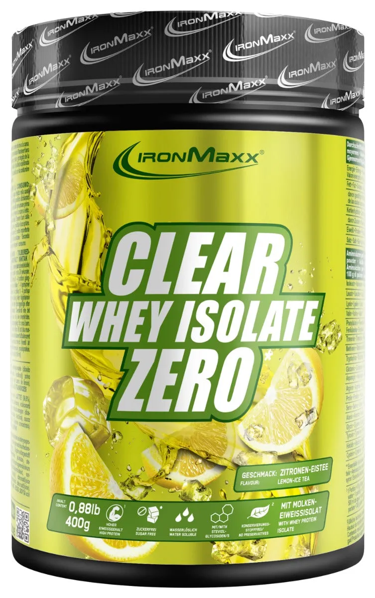 IronMaxx Clear Whey Isolate ZERO Pulver 400g Lemon Ice Tea