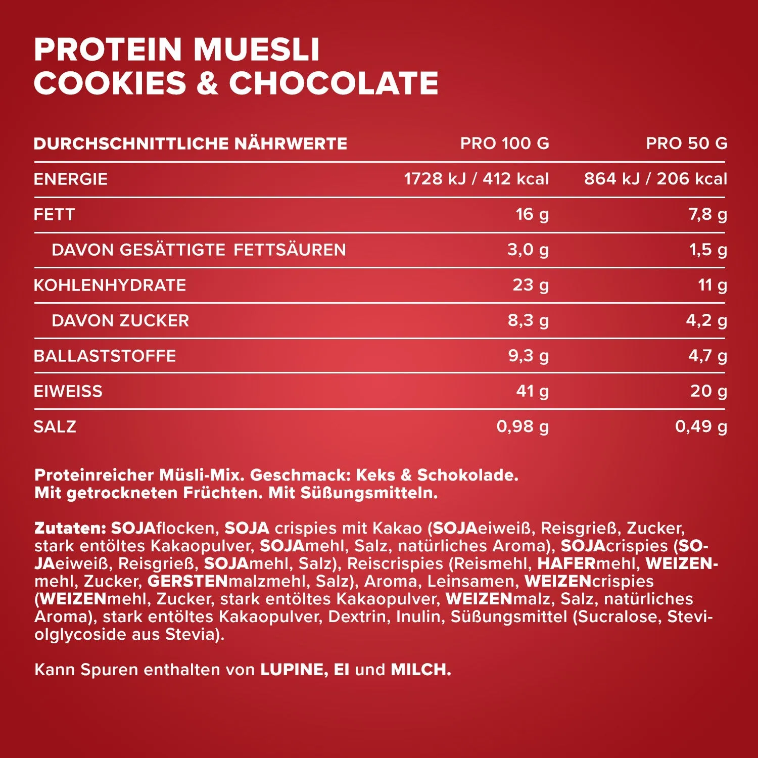 IronMaxx Protein Müsli Cookies & Chocolate 2000g vegan