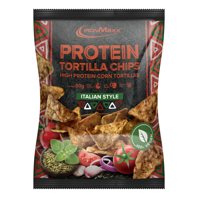 IronMaxx Protein Tortilla Chips 60 g Italian Style vegan