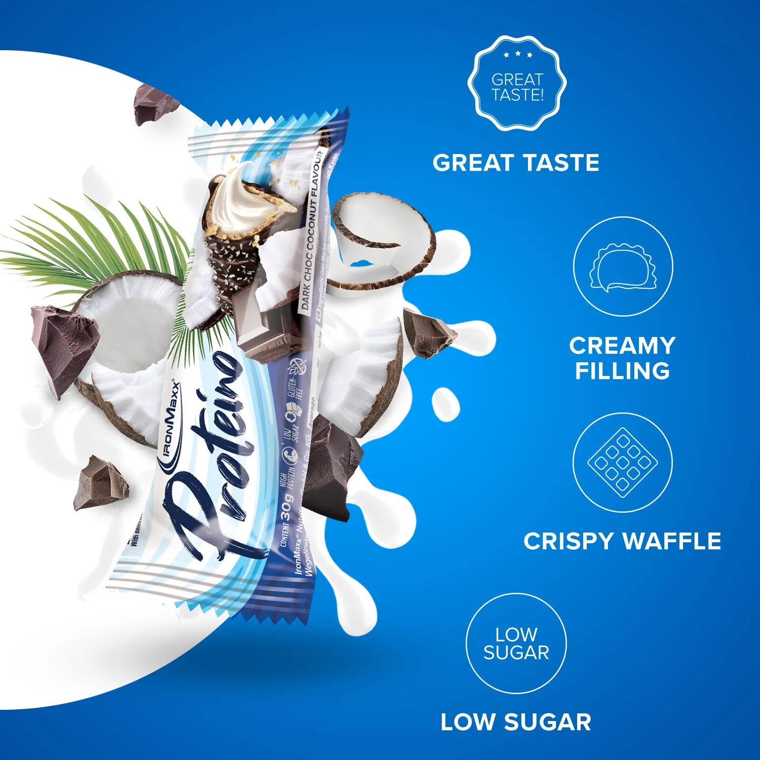 IronMaxx Proteino Proteinriegel 12x30g Dark Choc Coconut
