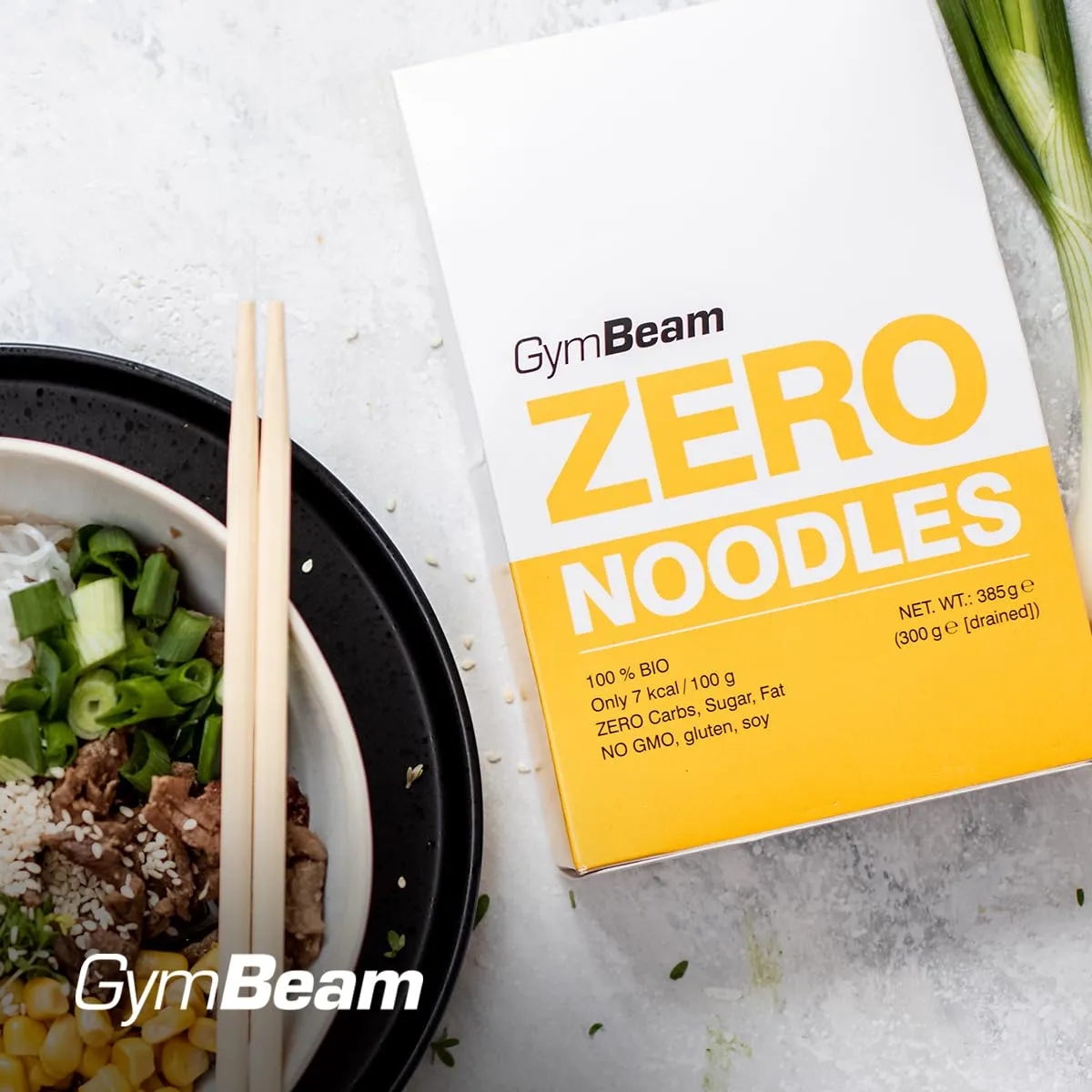 GymBeam BIO Zero Nudeln Konjak 385 g kalorienarm