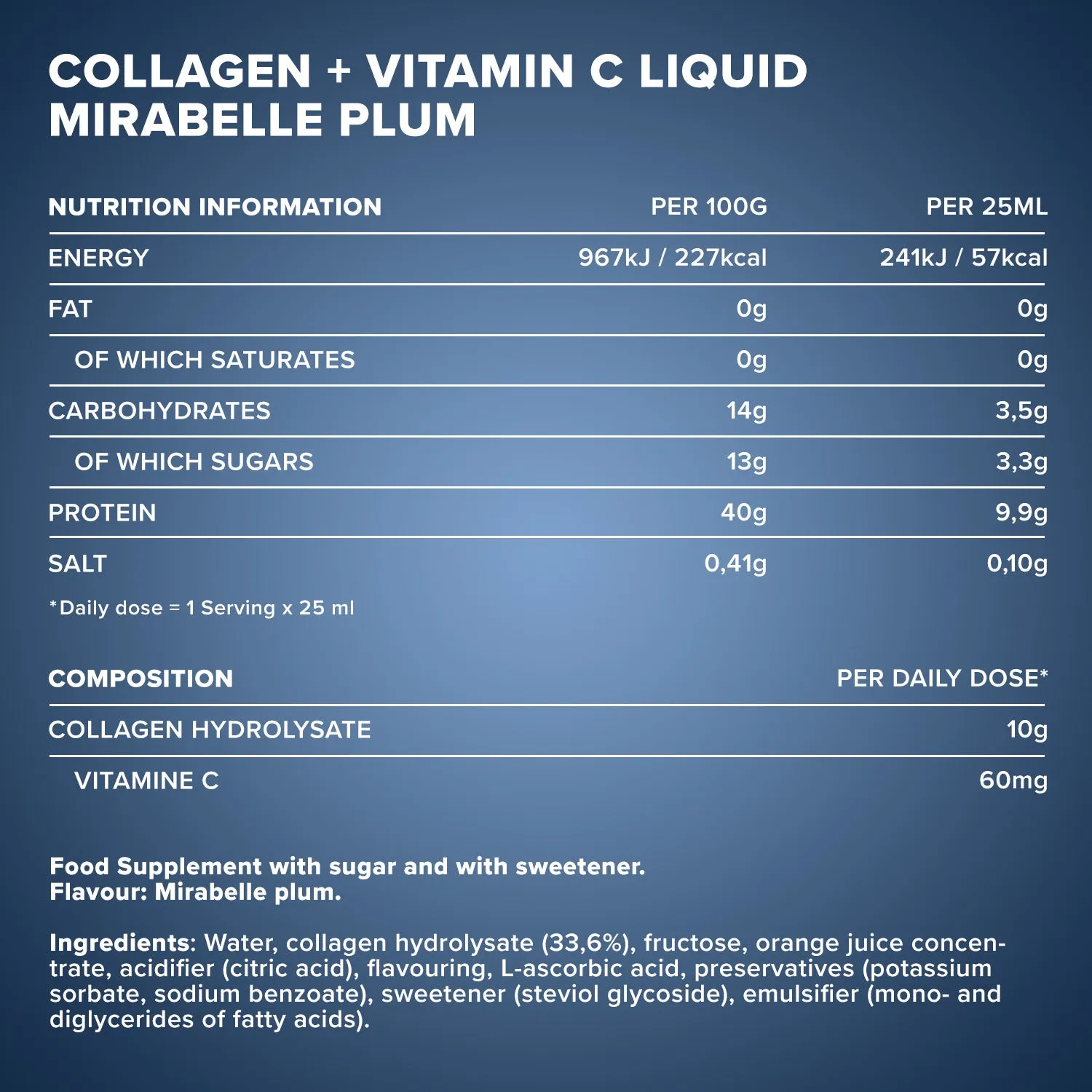 IronMaxx Collagen Vitamin C Liquid Mirabelle 1000 ml