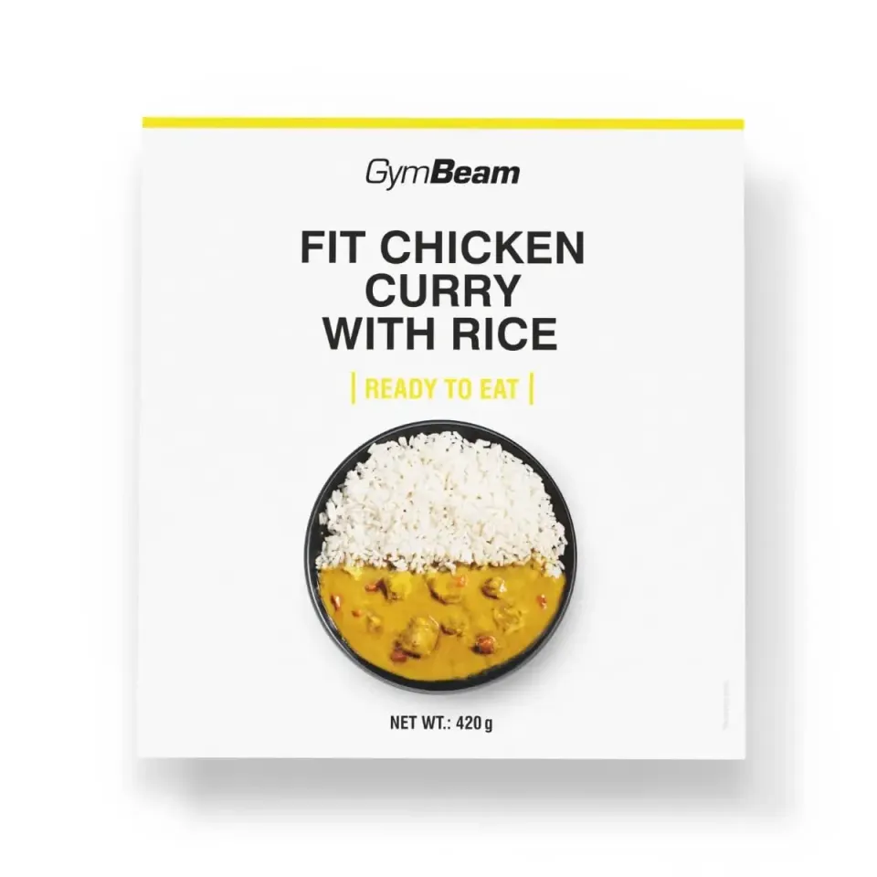 GymBeam FIT Hähnchen Curry Reis 420g Fertigmahlzeit