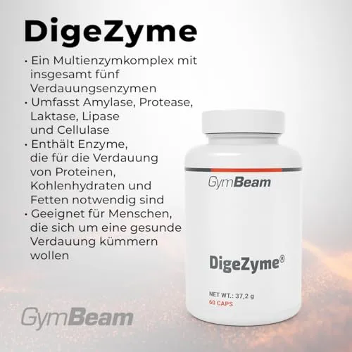 GymBeam DigeZyme Verdauungsenzyme Kapseln 60 Caps Multienzym