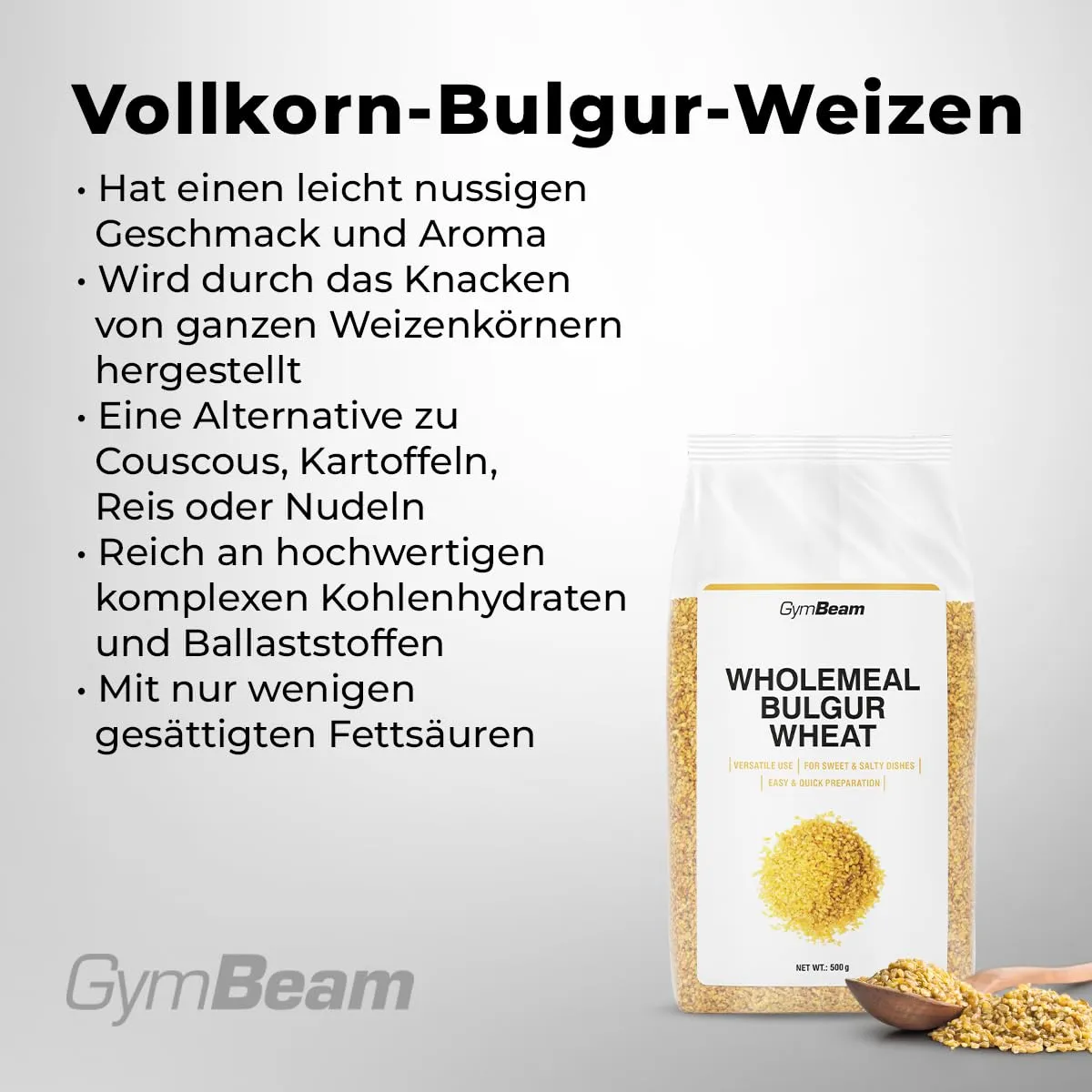 GymBeam Bulgur Vollkornweizen 6 x 500 g ballaststoffreich
