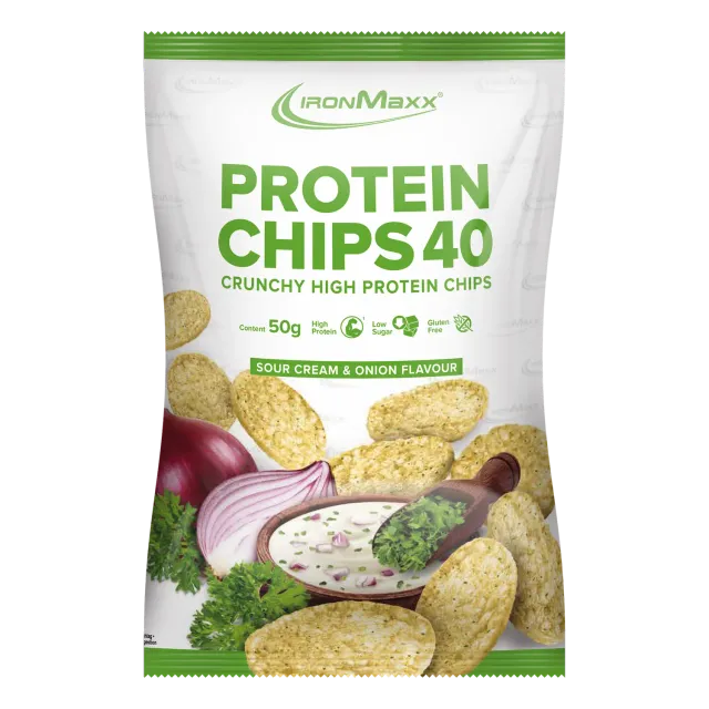 IronMaxx Protein Chips 40 Sour Cream 50 g