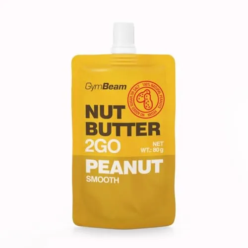 GymBeam Erdnussbutter 2GO 15x80g Quetschbeutel nature