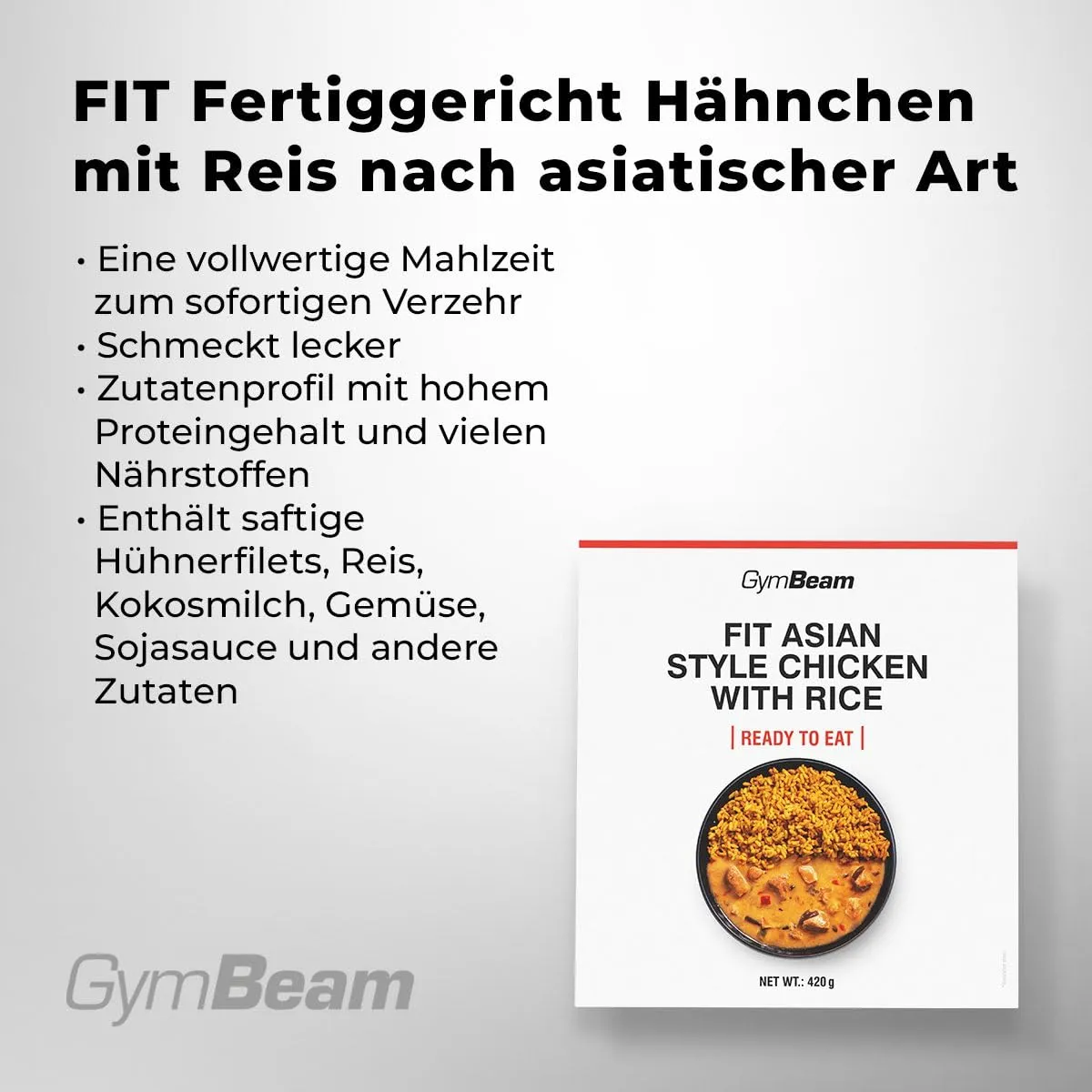 GymBeam Hähnchen Reis Fertiggericht 420 g asiatisch
