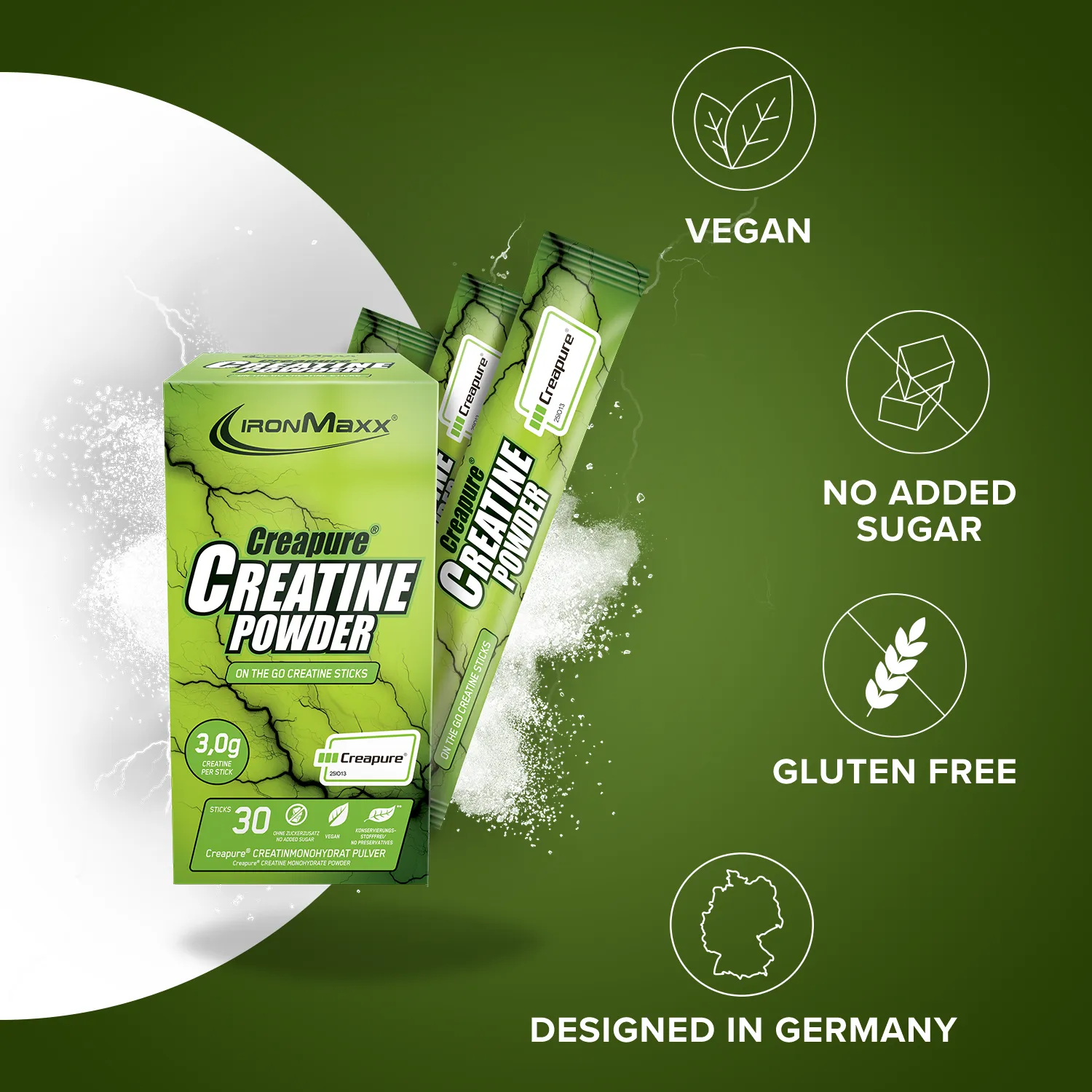IronMaxx Creatine Creapure Sticks Kreatin 30x3,4g