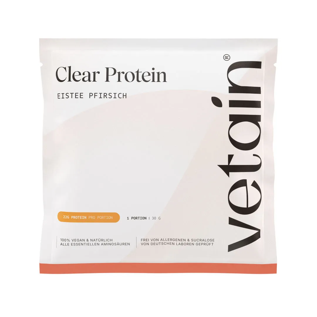 Vetain Clear Protein Probe Geschmacksprobe vegan