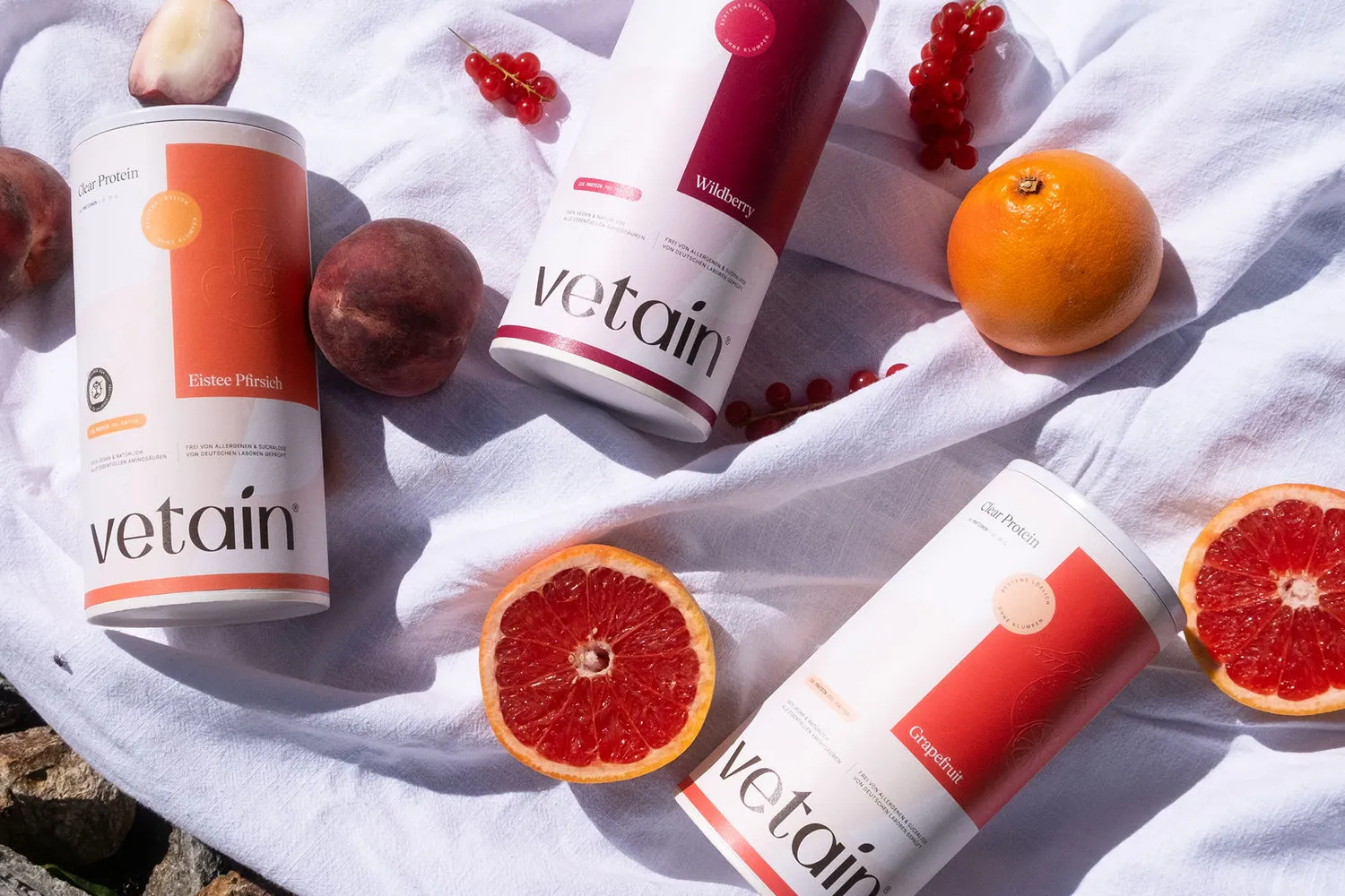 Vetain Clear Protein Cherry Sour 480g vegan erfrischend