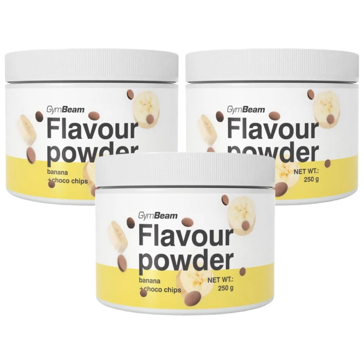 GymBeam Flavour Powder Geschmackspulver Banana Chocochips 250g kalorienarm