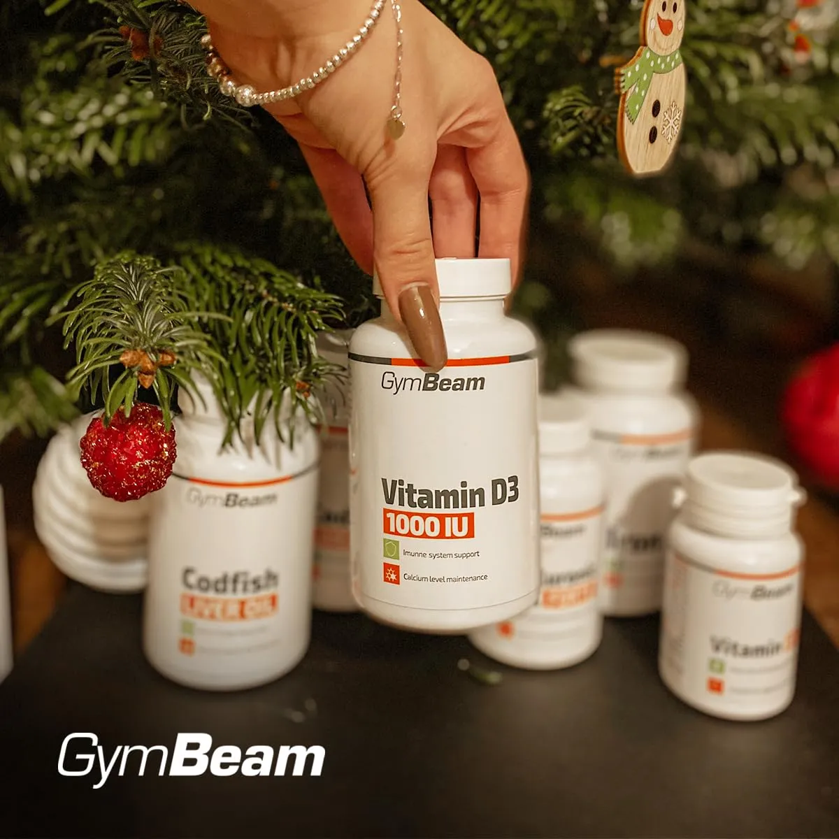 GymBeam Vitamin D3 1000 IU Kapseln 60 Stk Cholecalciferol