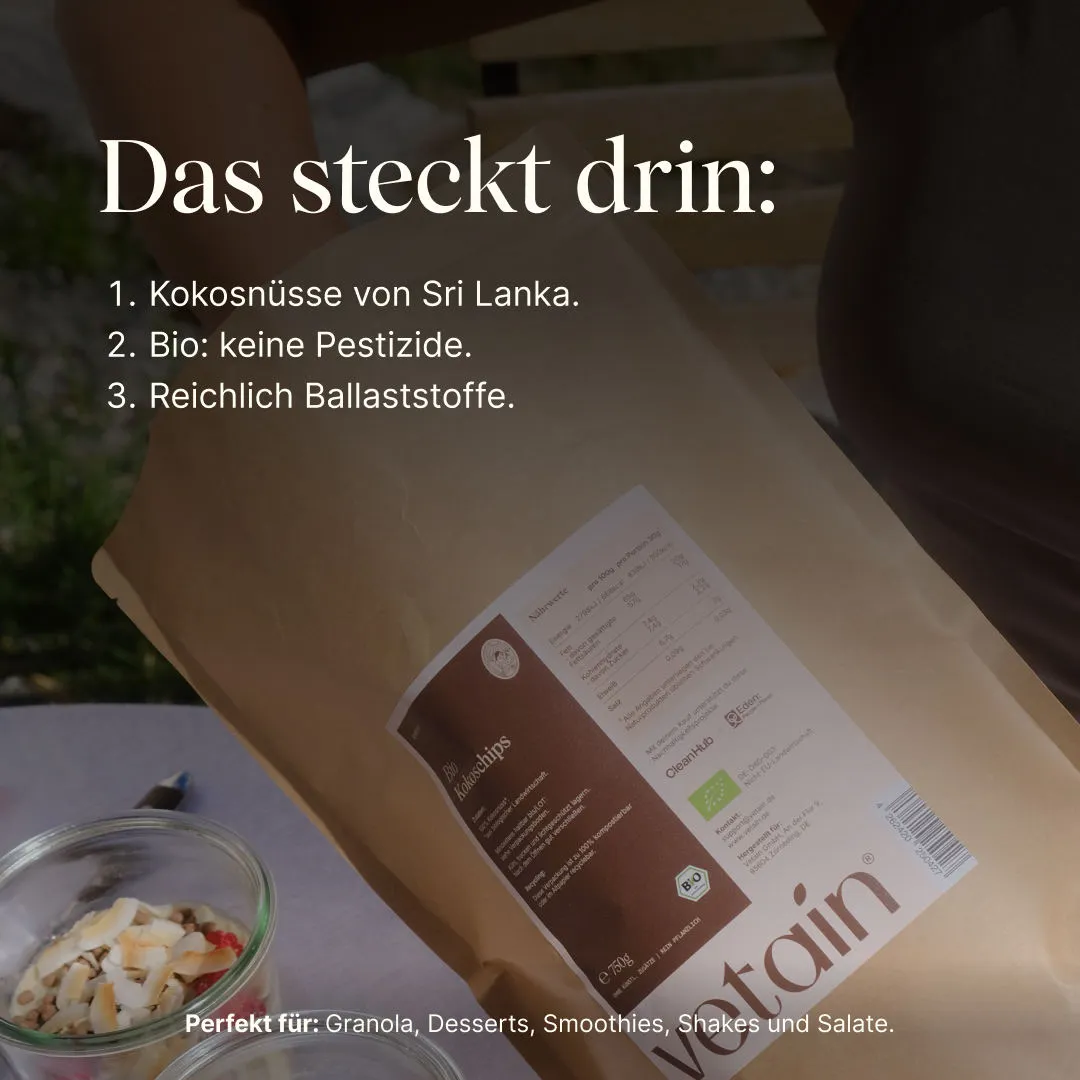 VETAIN Kokoschips geröstet Bio 750g Snack